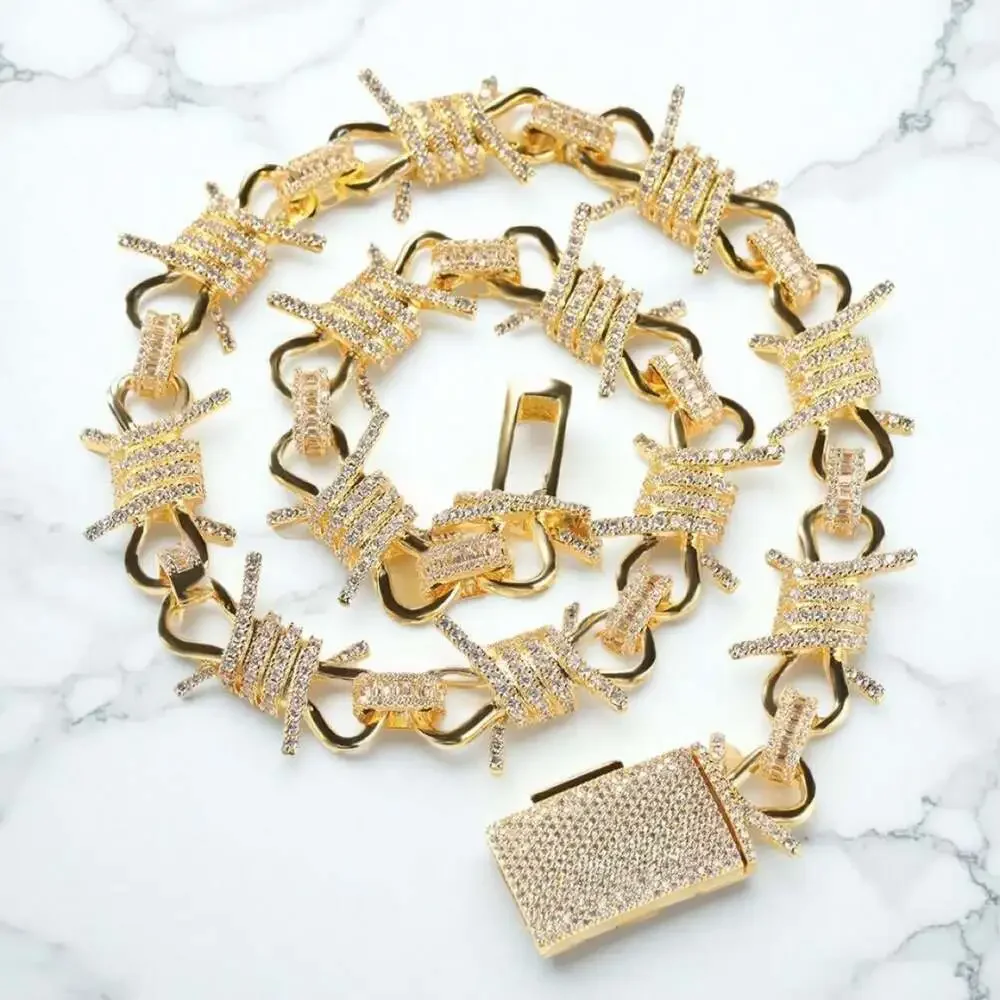20 Mm Gold Barbed Wire Chain 2 C 71